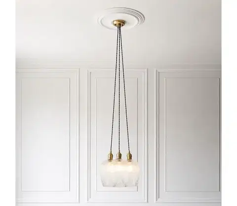 Svietidlá Endon 120656 - Závesný luster na lanku 3xE27/10W/230V mosadz 120656