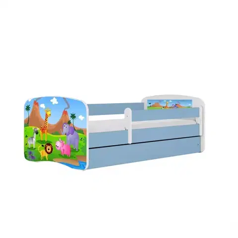 Postele pre dievčatá Detská Posteľ. Babydreams+Sz+M Modrá 80x160 Safari