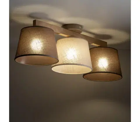 Svietidlá BRILAGI - Prisadený luster LATTE SABIA 3xE27/15W/230V borovica/mix 11568