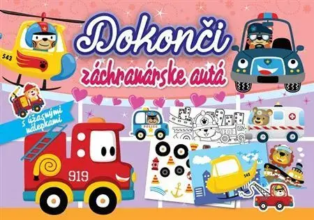 Nalepovačky, vystrihovačky, skladačky Dokonči záchranárske autá