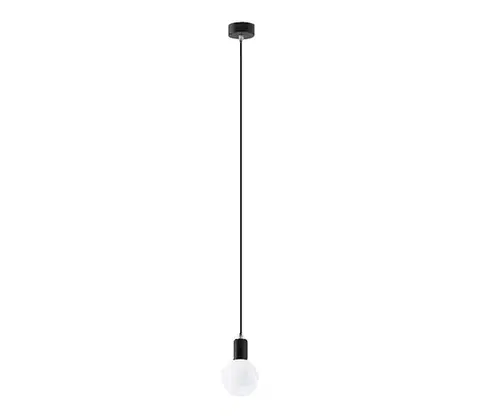 Svietidlá  Luster na lanku EDISON 1xE27/60W/230V čierna SL.0152