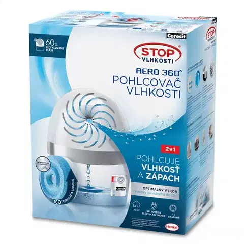 Kúpeľňové doplnky Ceresit STOP Vlhkosti AERO 360° prístroj 450g biely