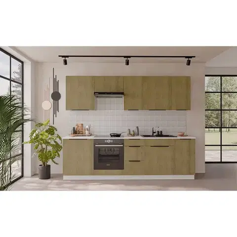 Modulový kuchynský nábytok Kuchynská linka Cremona WH 260 cm bez kuchynskej dosky