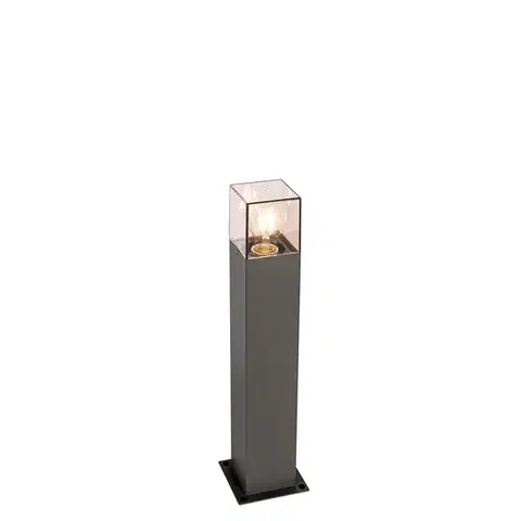 Zahradne stlpove lampy Moderná vonkajšia stojaca lampa 50 cm tmavosivá IP44 - Denmark