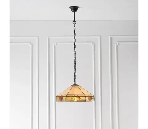 Svietidlá Endon 64285 - Luster na reťazi Tiffany NEVADA 1xE27/60W/230V Ø 35 cm 64285
