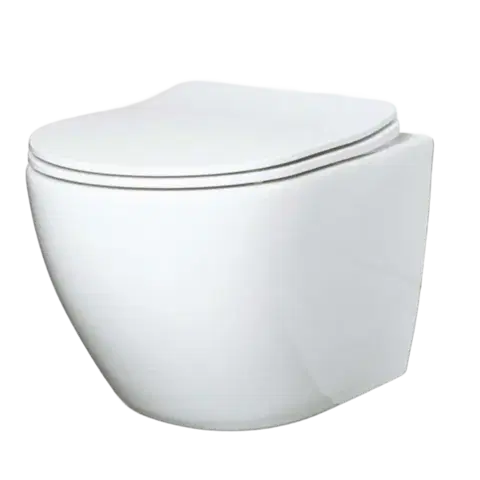 Záchody KERRA - Miska WC závesná Delos so sedátkom (biele lesklé) 5907548114099