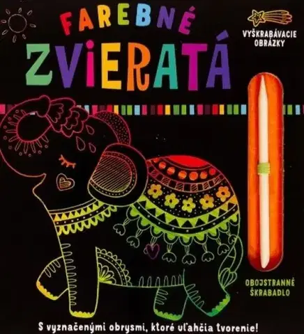 Pre deti a mládež - ostatné Farebné zvieratá - Vyškrabovacie obrázky - Kolektív autorov