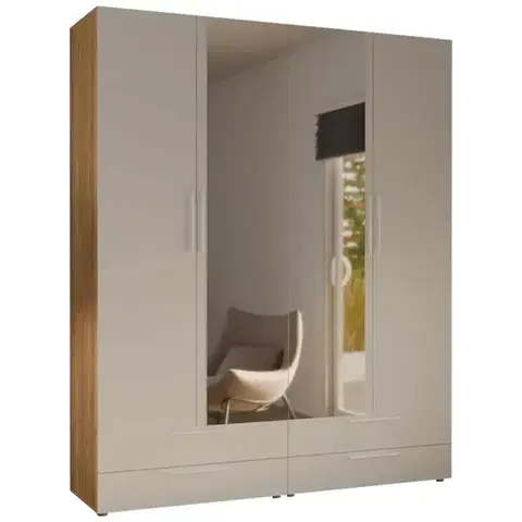 Šatníkové skrine Skriňa Moduklix Set 20 Biela/ Dub Mauvella