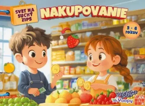 Leporelá, krabičky, puzzle knihy Svet na suchý zips: Nakupovanie