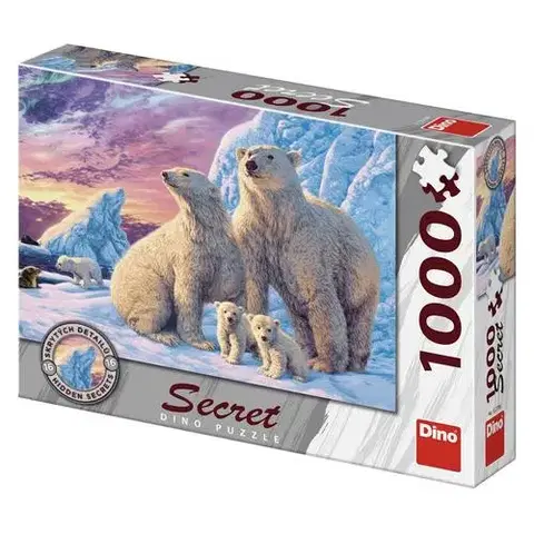 1000 dielikov Dino Toys Puzzle Ľadové medvede 1000 secret collection Dino