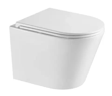 Záchody HOPA - Závesné WC OVALE BASSO TORNADO so SLIM sedadlom Soft-close OLKLT053EUQ3