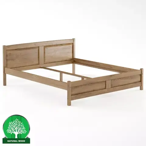 Drevené postele Posteľ borovica LK104–180x200 dub