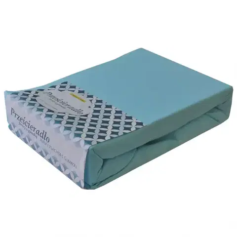 Bytový textil Plachta na posteľ Jersey 90x200 svetlomodrá 026