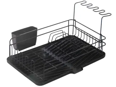 Odkvapkávače MAKRO - Odkvapkávač na riad čierny 29,2 x 10,5 x 43,50cm