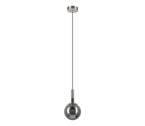 Svietidlá  Luster na lanku ROLLO 1xE14/5W/230V matný chróm/dymová LM-1.218/SATYNA-NIKIEL/E14