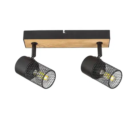 Svietidlá Rabalux 71152 - Bodové svietidlo METTA 2xE14/40W/230V dub 71152