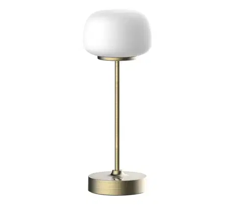 Lampy  LED Stmievateľná dotyková stolná lampa RIMINI LED/2W/5V USB 2000 mAh zlatá/biela 329851