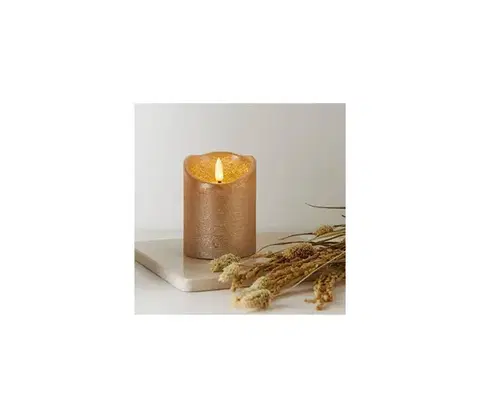 Vianočné dekorácie Eglo 411498 - LED Sviečka FLAMME RUSTIC LED/2xAA zlatá 411498