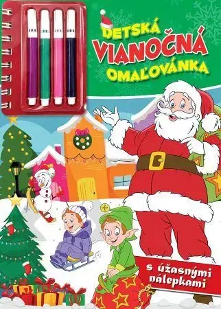 Nalepovačky, vystrihovačky, skladačky Detská vianočná omaľovánka