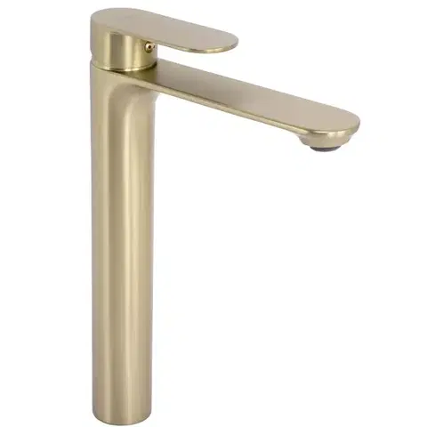 Kúpeľňové batérie REA - Umývadlová batéria Drop Brush Gold vysoká REA-B4637