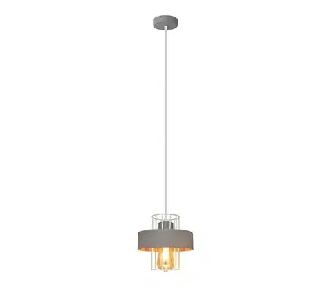 Svietidlá  Luster na lanku VOLTA 1xE27/15W/230V šedá W-KM 1377/1 GR+WT