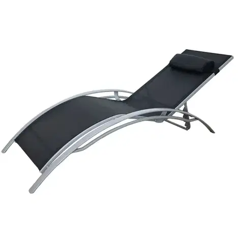 Záhradné lehátka Lehátko Luna XT5383A čierne