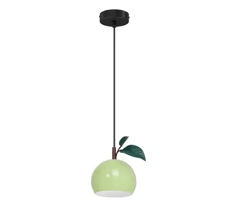 Svietidlá  Luster na lanku APPLE 1xE27/15W/230V zelená 8941