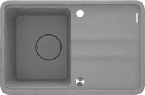 Kuchynské drezy DEANTE DEANTE - Momi metallic grey Granitový drez, 1-bowl with drainer ZKM_S11A