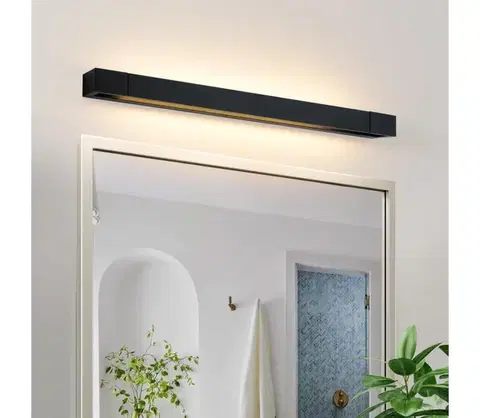 Kúpeľňové zrkadlá BRILAGI-LED Kúpeľňové osvetlenie zrkadla AQUA LINE LED/18W/230V 60 cm IP44 čierna BRI310