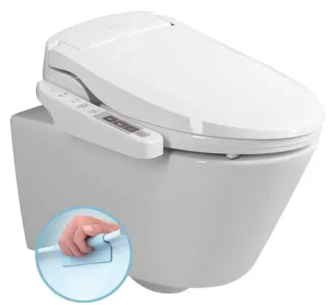 Záchody SAPHO - AVVA závesné WC s elektronickým bidetom BLOOMING EKO PLUS NB-1160D-3