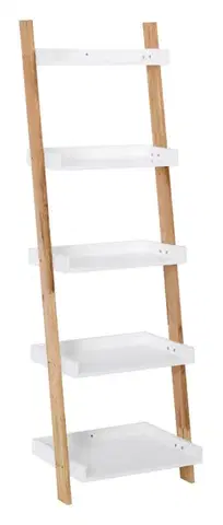 Kúpeľňový nábytok Set poličky a nosníkov Naturel Home biela/orech mat 53,5x170x40 cm HOMEP5B HOMEP5B