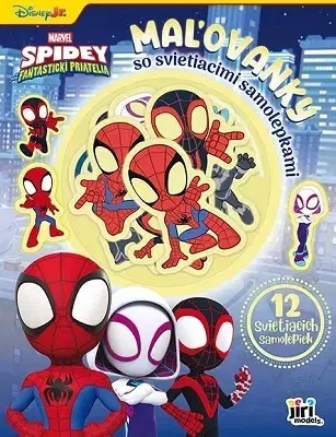 Nalepovačky, vystrihovačky, skladačky Maľovanky so svietiacimi samolepkami - Spidey