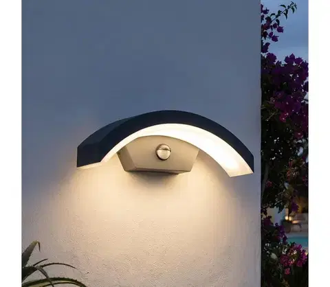 Svietidlá BRILAGI - LED vonkajšie nástenné svietidlo so senzorom ARCELO LED/8W/230V IP54 BRZ1107/PIR-AN