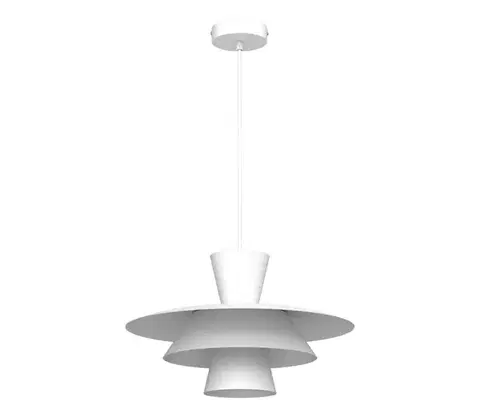 Svietidlá  Závesný luster PLATO 1xE27/15W/230V, biely 4485