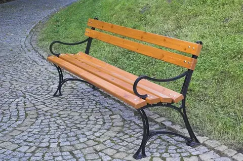 Záhradné lavice Parková lavica s opierkami - FSC ROJAPLAST
