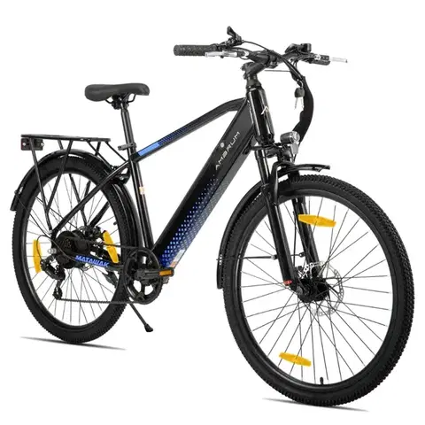 Elektrobicykle Trekingový elektrobicykel Joystar AMBRUM Matawak 26" 250 Wh • dojazd až 65 km • 155-175 cm čierno-modrá - 17" (155-175 cm)