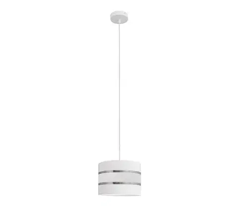 Svietidlá  Luster na lanku HELEN 1xE27/15W/230V pr. 20 cm biela W-KM 0801/1 WT+SL+MAT