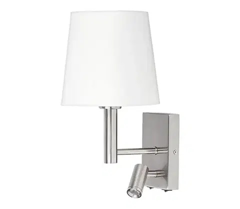 Svietidlá Rabalux 6539 - Nástenné svietidlo HARVEY E27/40W + LED/3W