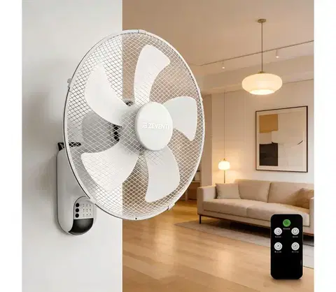 Ventilátory ZE - Nástenný látor FANNY 45 W/230 V pr. 41 cm biely + diaľkové ovládanie B301013KY