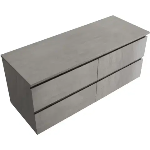 Kúpeľňový nábytok CERANO - Kúpeľňová skrinka Carole + doska pod umývadlo Navira Slim - 18 mm - betónovo šedá - 120x49,8x46 CER-8050BD82983