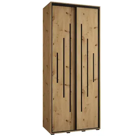 Šatníkové skrine Skriňa 45 Canaris 12 110 artisan/čierna