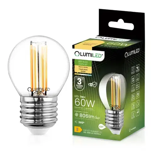 Žiarovky E27 Žiarovka LED  FIL 7W E27 806LM CB