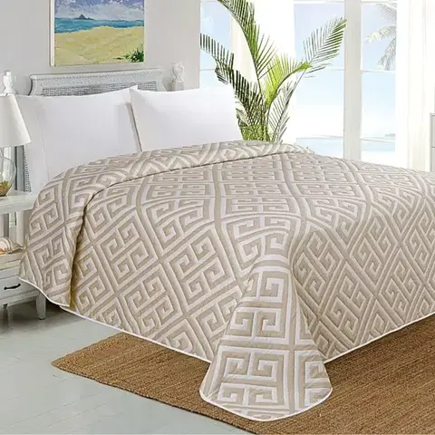 Prehozy Prehoz na posteľ Dolce béžové TiaHome - 140 x 220cm