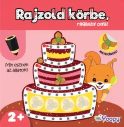 Nalepovačky, vystrihovačky, skladačky Rajzold körbe, ragaszd oda! - Mit esznek az állatok?