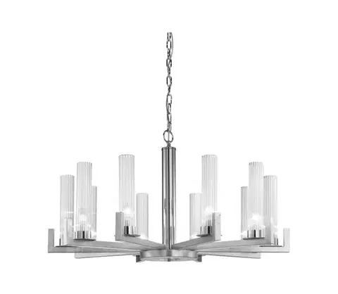 Svietidlá Kolarz 6009.81050 - Luster na reťazi RAGGIO 10xE14/25W/230V striebro 6009.81050