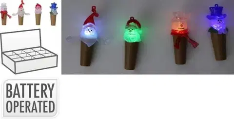 Ostatné vianočné dekorácie Kinekus Dekorácia zátka na fľašu LED mix