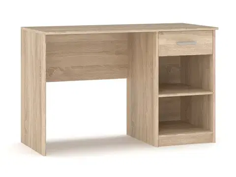 Písacie a pracovné stoly KONDELA Teyo 1S pc stolík dub sonoma