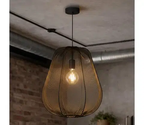 Svietidlá BRILAGI - LED luster na lanku ARVEN 1xE27/8W/230V priemer 37 cm čierny 8590828052661