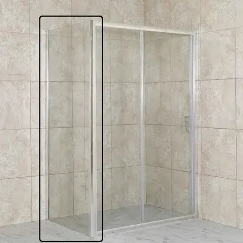 Sprchovacie kúty OLSEN SPA - Pevná stena RUTIS - FARBA rámu - Hliník leštený, Rozmer A - 80, Smer zatvárania - Univerzálny Ľavé / Pravé, Výplň - Číre bezpečnostné sklo - 6 mm OLBFIXGLA80CC