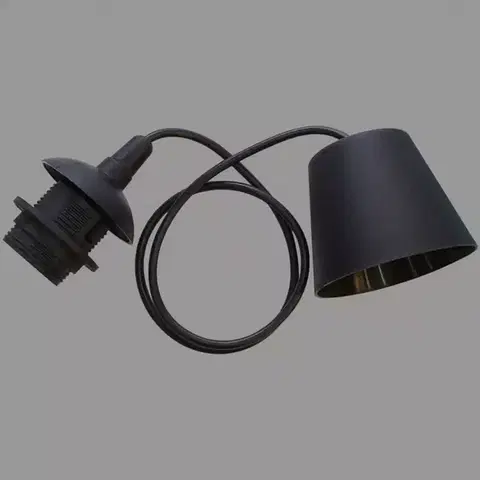 Lampy do obývačky Kábel na svietidlo Zwis Edi 90 čierny